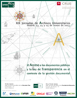 Cartel de las XIX Jornadas de Archivos Universitarios